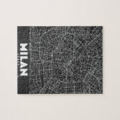 Puzzle Carte Rétro de Milan Italie (Horizontal)