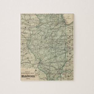 Puzzle Carte routière officielle de l'Illinois