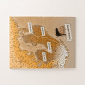 Puzzle Carte sépia de Scandinave (Horizontal)