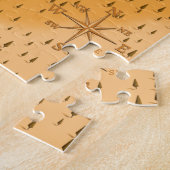 Puzzle Carte Sepia De Scandinavie (Côté)