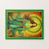 Puzzle Carte Tarot Art Nouveau Le Monde (Horizontal)