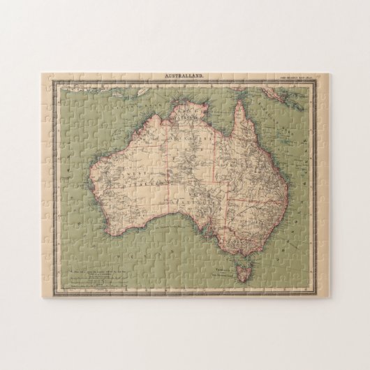 Puzzle Carte topographique australienne vintage (1888) (Horizontal)