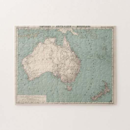 Puzzle Carte topographique vintage de l'Australie (1868) (Horizontal)