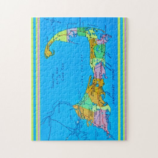 Puzzle Carte touristique Old Cape Cod (Vertical)