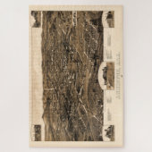 Puzzle Carte vintage d'Anniston, Alabama (1887) (Vertical)