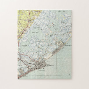 Puzzle Carte vintage d'Atlantic City NJ (1941)