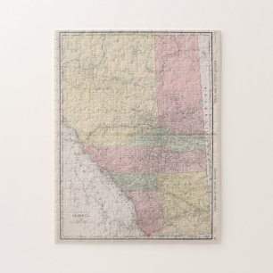Puzzle Carte vintage de Alberta Canada (1912)