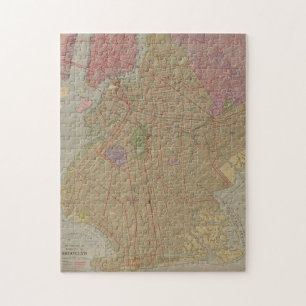 Puzzle Carte vintage de Brooklyn NY (1911)