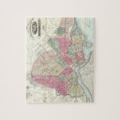 Puzzle Carte vintage de Brookyln (1868) (Vertical)