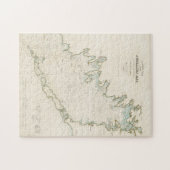 Puzzle Carte vintage de Buzzards Bay MA (1876) (Horizontal)