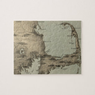 Puzzle Carte vintage de Cape Cod (1885)