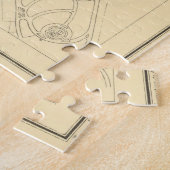 Puzzle Carte vintage de Casablanca Maroc (1917) (Côté)