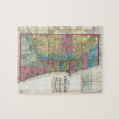 Puzzle Carte vintage de Chicago (1869) (Horizontal)