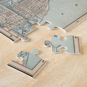 Puzzle Carte vintage de Chicago (1893) (Côté)