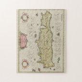 Puzzle Carte vintage de Crète Grèce (1665) (Vertical)