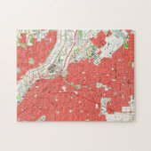 Puzzle Carte vintage de Dallas Texas (1958) 2 (Horizontal)