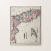 Puzzle Carte vintage de Floride (1873) (Vertical)