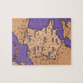 Puzzle Carte vintage de France (Horizontal)