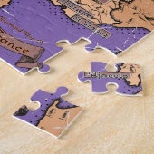 Puzzle Carte vintage de France (Côté)