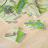 Puzzle Carte vintage de Fredericksburg la Virginie (1944) (Côté)