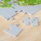 Puzzle Carte vintage de Gloucester le Massachusetts (Côté)