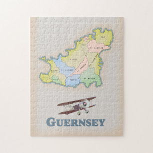 Puzzle Carte vintage de Guernesey