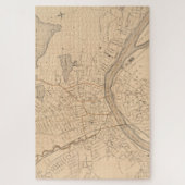 Puzzle Carte vintage de Haverhill MA (1909) (Vertical)