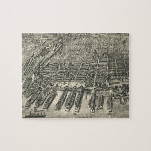 Puzzle Carte vintage de Hoboken NJ (1904)
