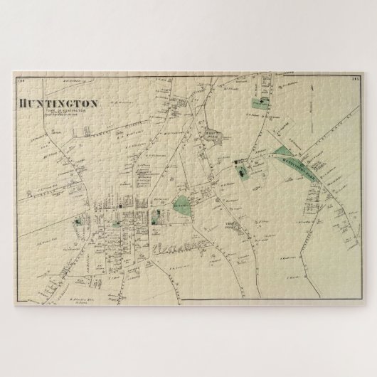 Puzzle Carte vintage de Huntington NY (1873) (Horizontal)