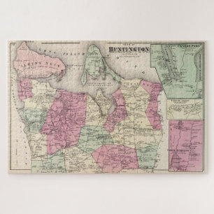 Puzzle Carte vintage de Huntington NY (1873)