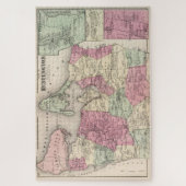 Puzzle Carte vintage de Huntington NY (1873) (Vertical)