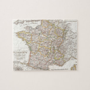 Puzzle Carte vintage de la France (1850)