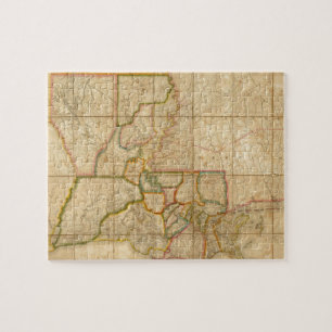 Puzzle Carte vintage de la Louisiane (1816)