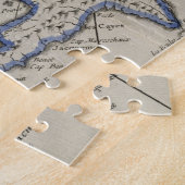Puzzle Carte vintage de la République Dominicaine (1750) (Côté)
