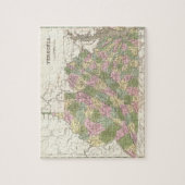 Puzzle Carte vintage de la Virginie (1838) (Vertical)