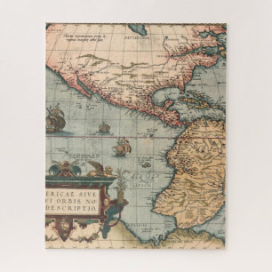 Puzzle Carte vintage de l'Amérique du Nord