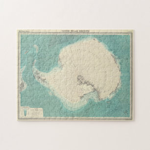 Puzzle Carte Vintage de l'Antarctique (1922)