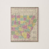 Puzzle Carte vintage de l'Arkansas (1853) (Vertical)
