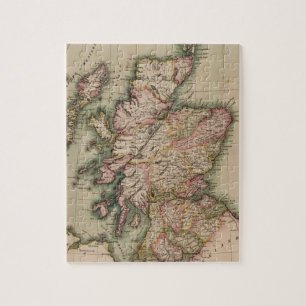Puzzle Carte vintage de l'Ecosse (1814)