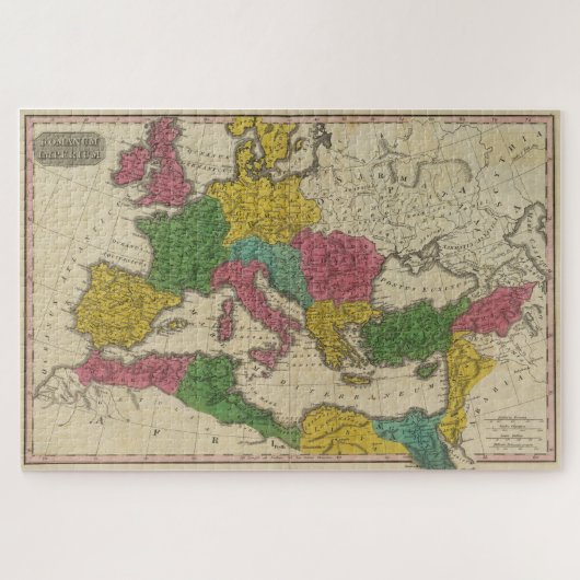 Puzzle Carte vintage de l'Empire romain (1831) (Horizontal)