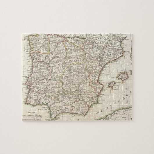 Puzzle Carte vintage de l'Espagne (1775) (Horizontal)
