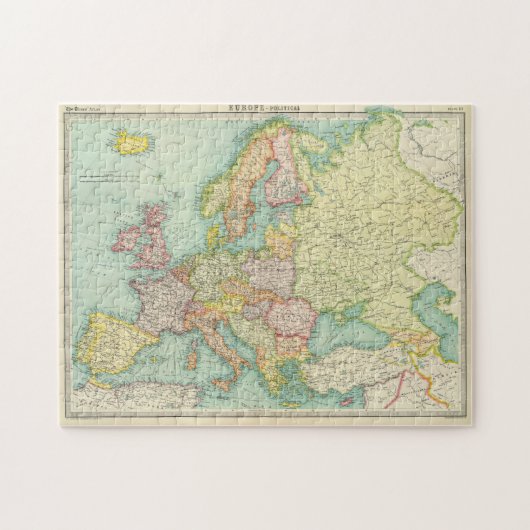 Puzzle Carte vintage de l'Europe (1922) (Horizontal)