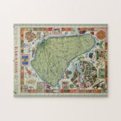 Puzzle Carte vintage de l'île de la Barbade (Horizontal)