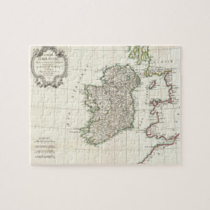 Puzzle Carte vintage de l'Irlande (1771)