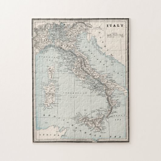 Puzzle Carte vintage de l'Italie (1893) (Vertical)