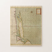 Puzzle Carte vintage de Long Island (1702) (Vertical)