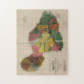 Puzzle Carte vintage de Maui Hawaii (1885) (Vertical)