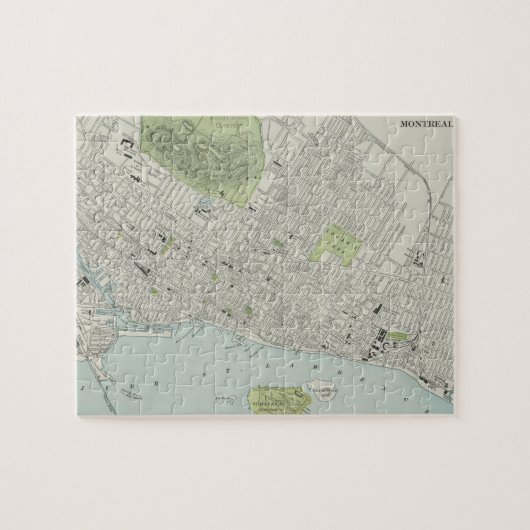 Puzzle Carte vintage de Montréal (1901) (Horizontal)