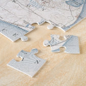 Puzzle Carte vintage de Nantucket (1919) (Côté)