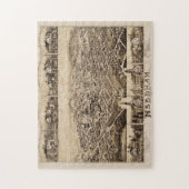 Puzzle Carte vintage de Needham MA (1887) (Vertical)